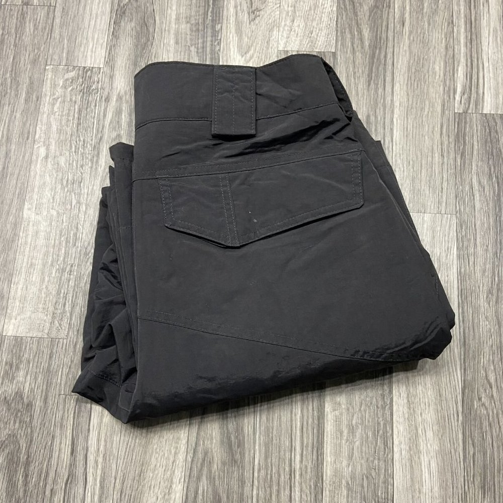 SIMS Snap Button High Rise Black Lined Ski Snowboarding Pants Men's Size Small